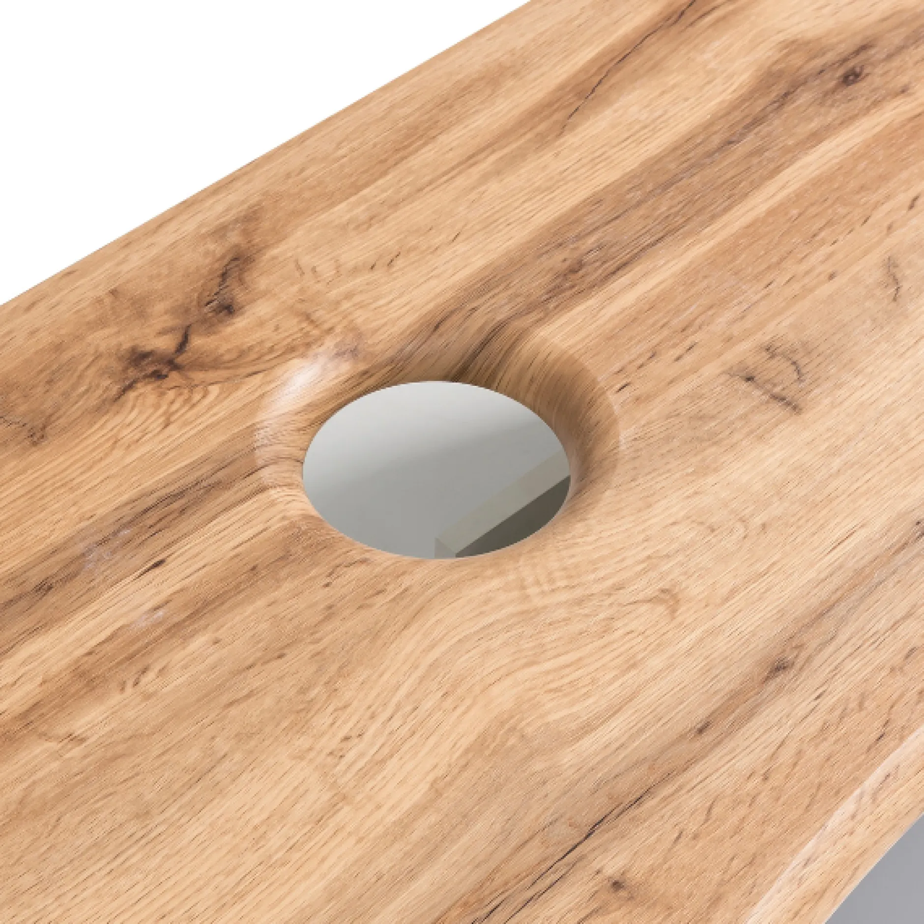 Waschtischunterschrank Vikas 61cm 2 Schubladen - anthrazit/eick