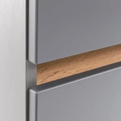 Waschtischunterschrank Vikas 101cm 2 Schubladen - anthrazit/pfirsich