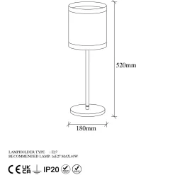 Way Tischlampe | METALLGEHÄUSE | Schwarz, Weiß