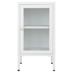 Weißer Dalby-Schrank mit Glastür