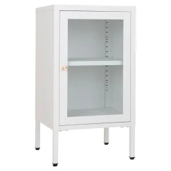 Weißer Dalby-Schrank mit Glastür