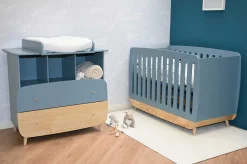 Wickeltisch für Kommode Firmiana | 96 x 71,7 x 11,5 cm | Blau
