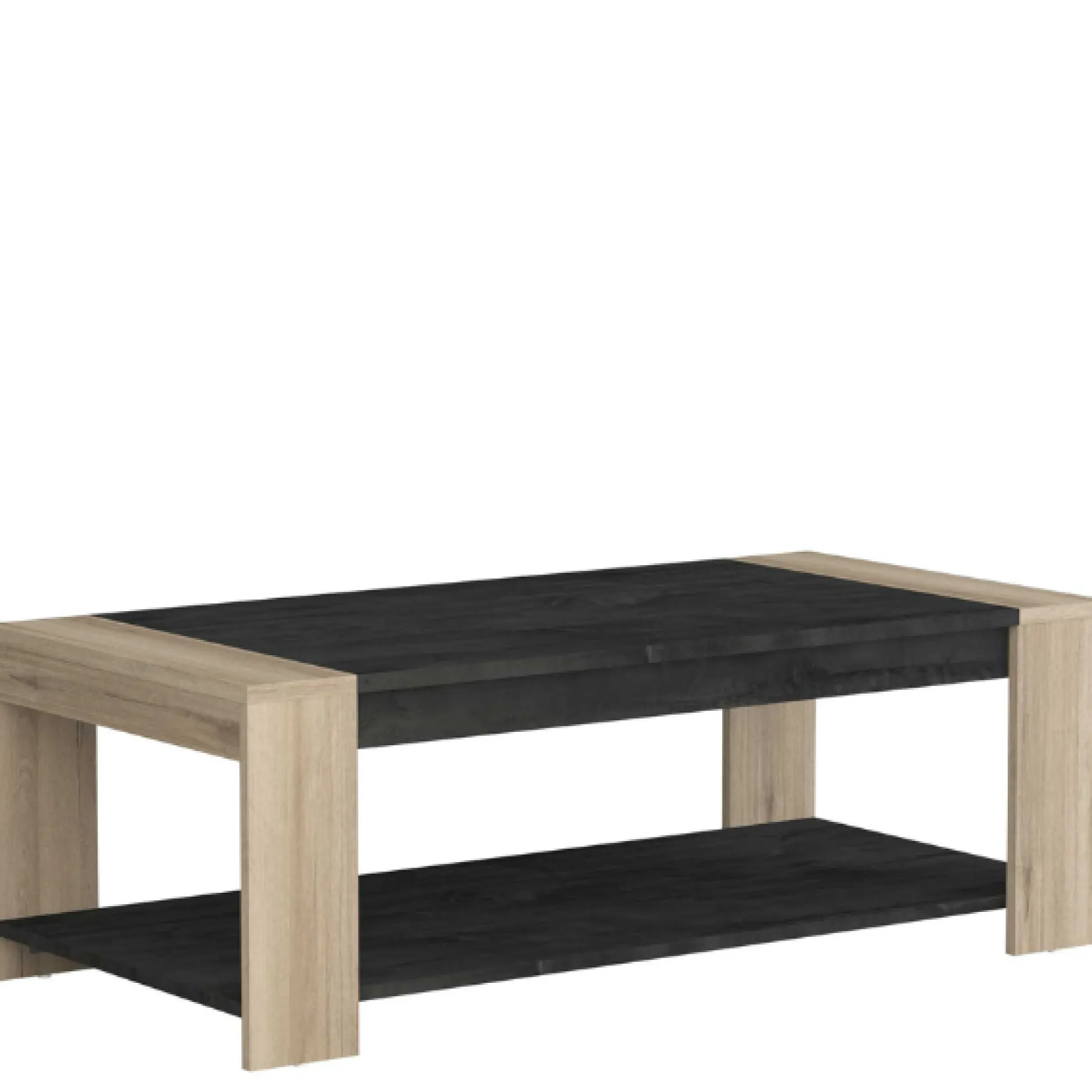 Wohnzimmer Shane-Kronberg Eiche/Sidewalk schwarz
