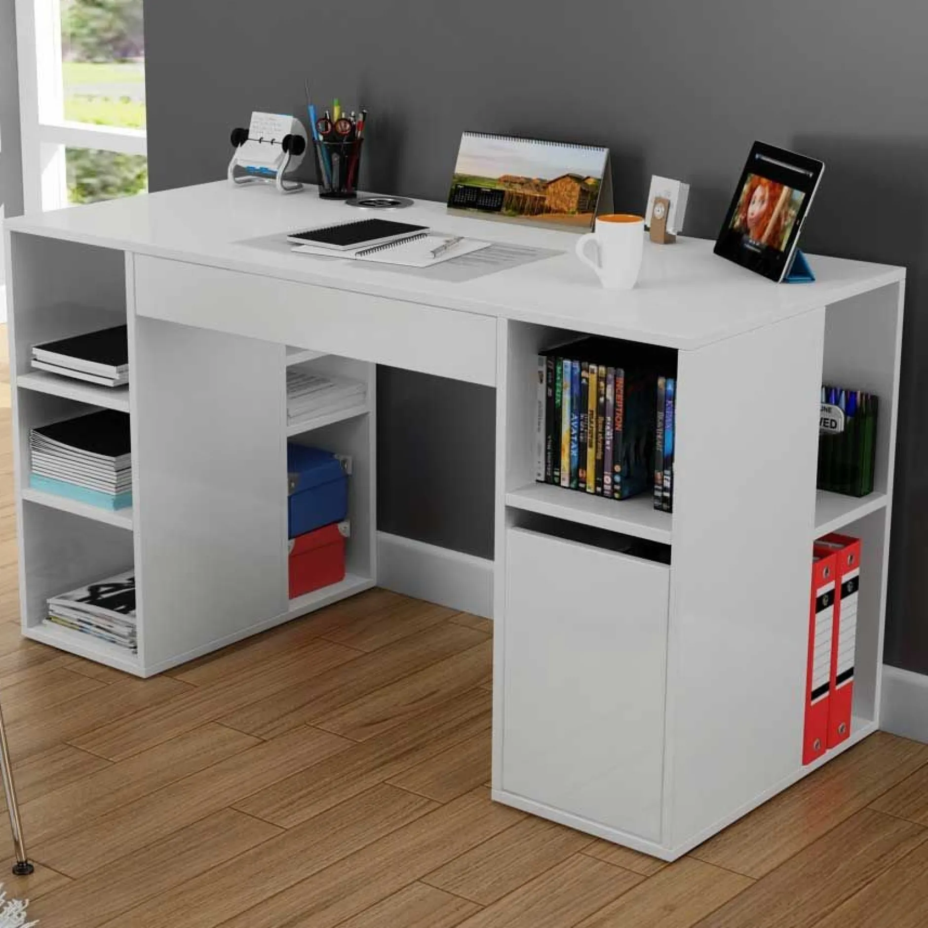 Wood Fashion Study Desk | 18mm Dicke | Weiß
