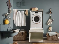 Wäscheschrank Laundreezy | 68 x 68 x 162 cm | Weiß