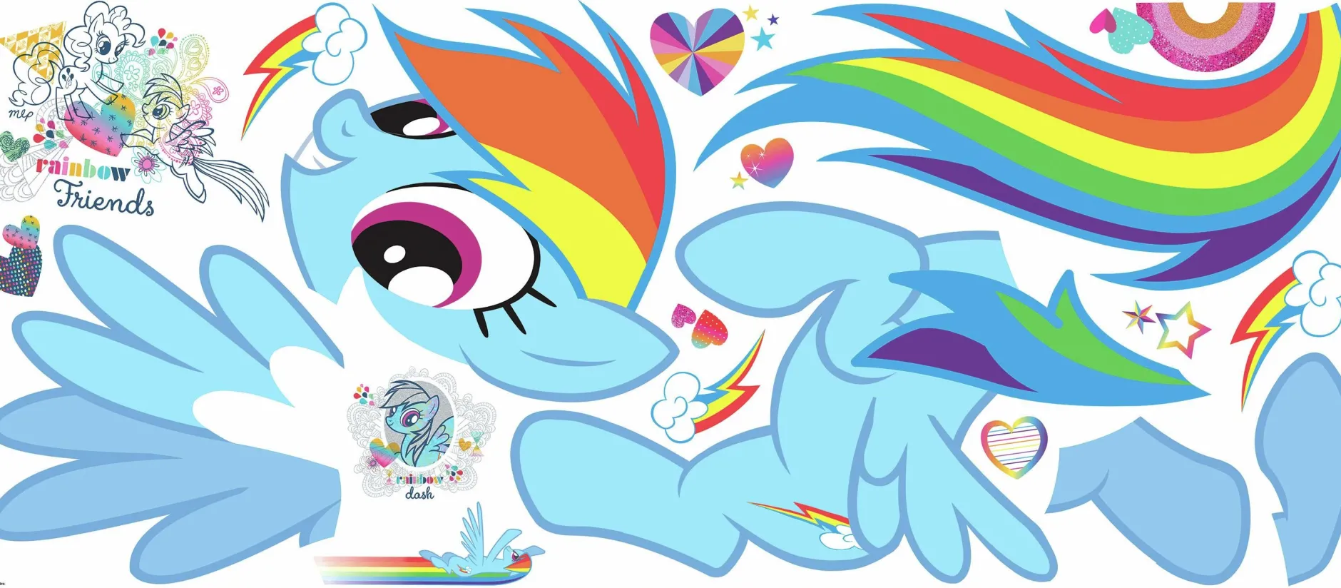 XL Wandaufkleber My Little Pony Rainbow Dash