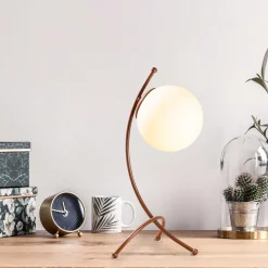 Yay Tischlampe | EISENKÖRPER | Weiß, Kupfer