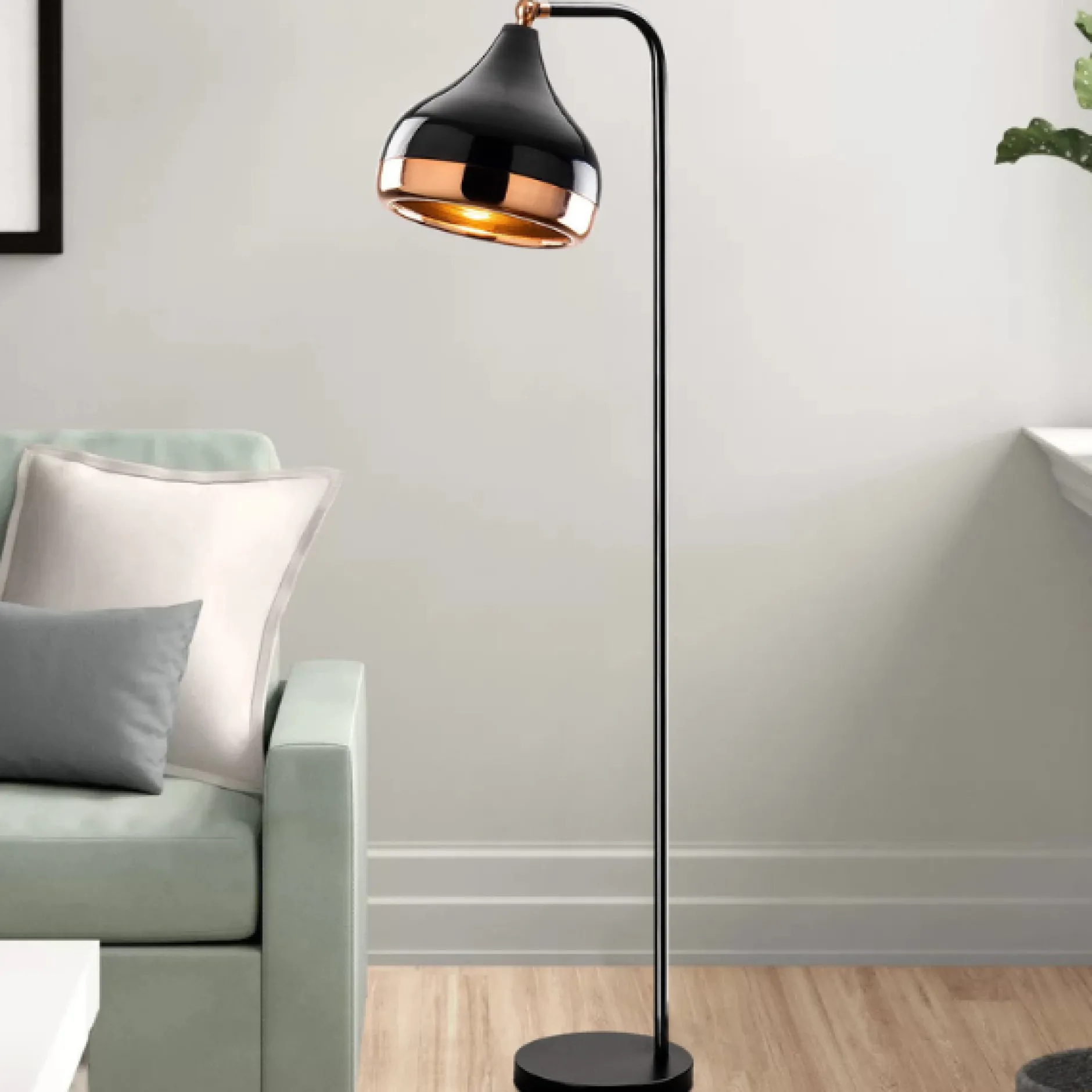 Yıldo Stehlampe | METALLGEHÄUSE | Schwarz, Kupfer