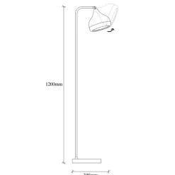 Yıldo Stehlampe | METALLGEHÄUSE | Schwarz, Kupfer