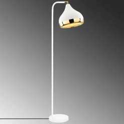 Yıldo Stehleuchte | METALLGEHÄUSE | Weiß, Gold