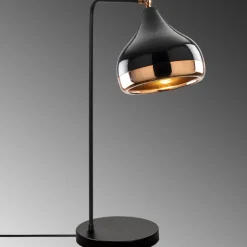 Yıldo Tischlampe | METALLGEHÄUSE | Schwarz, Kupfer