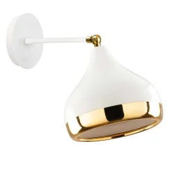 Yıldo Wandleuchte | METALLGEHÄUSE | Weiß, Gold