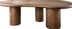 Zeitgenössischer Esstisch Drift Braun Akazie 244x165cm