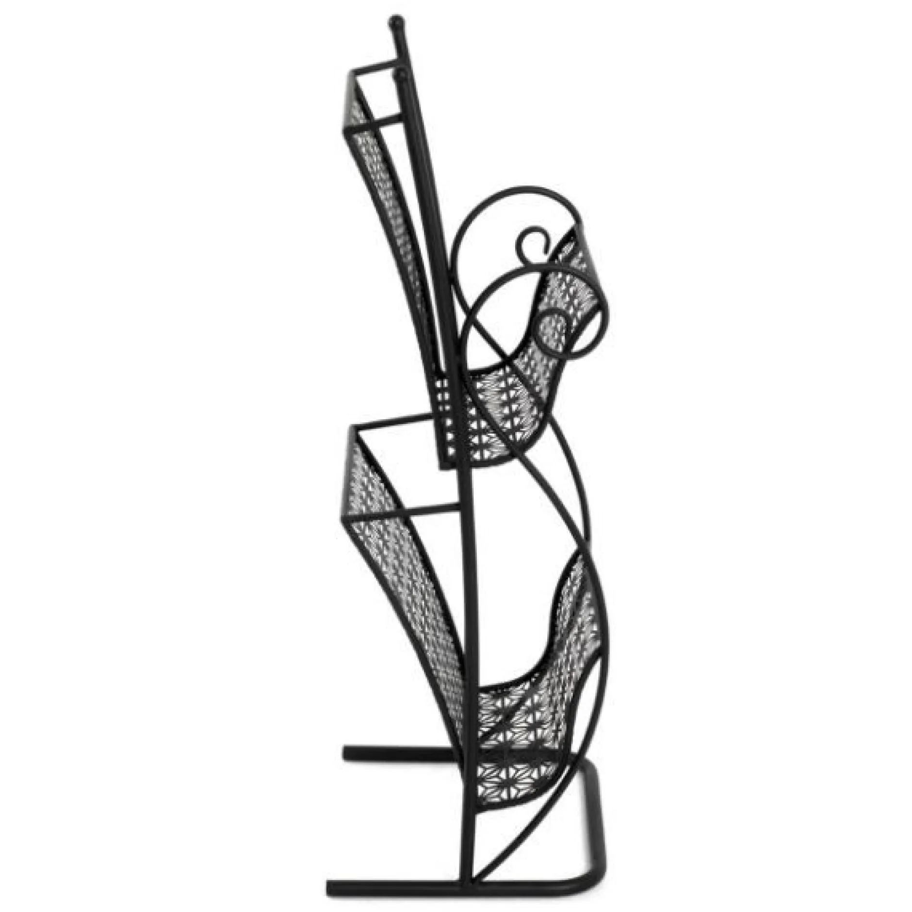 Zeitschriftenständer | 31 x 27 x 80 cm | Schwarz