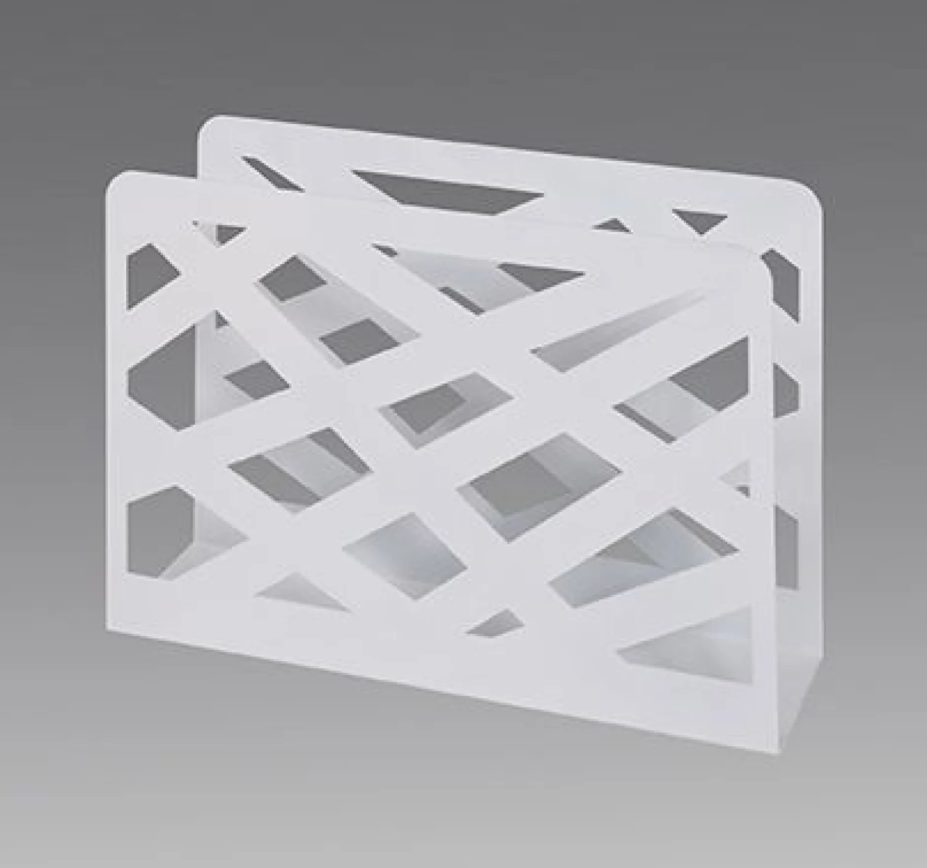 Zeitschriftenständer | 35 x 10 x 26 cm | Weiß