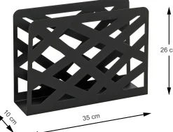 Zeitungsständer | 35 x 10 x 26 cm | Schwarz