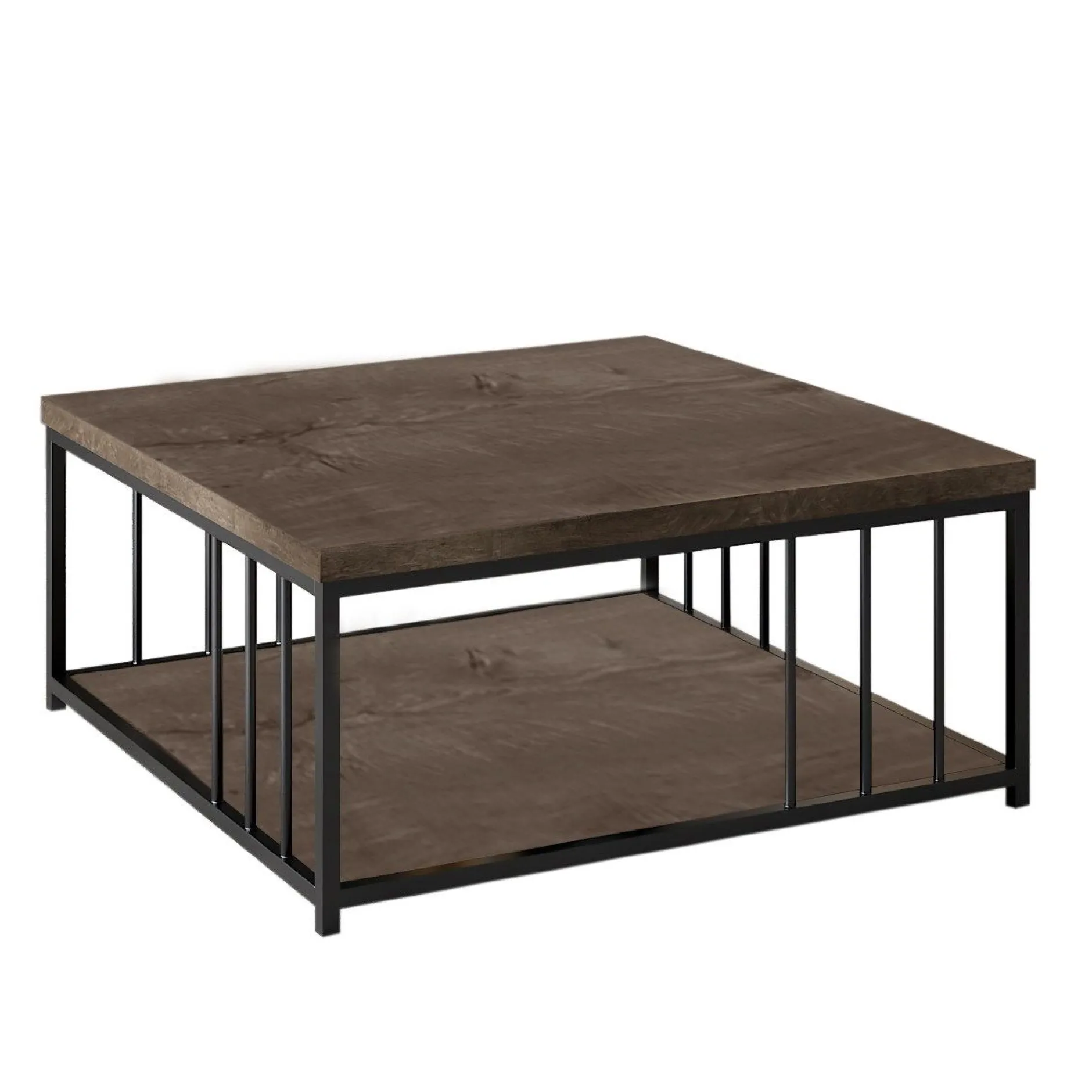 Zenn Couchtisch | 100 % MELAMIN | Walnuss, Schwarz