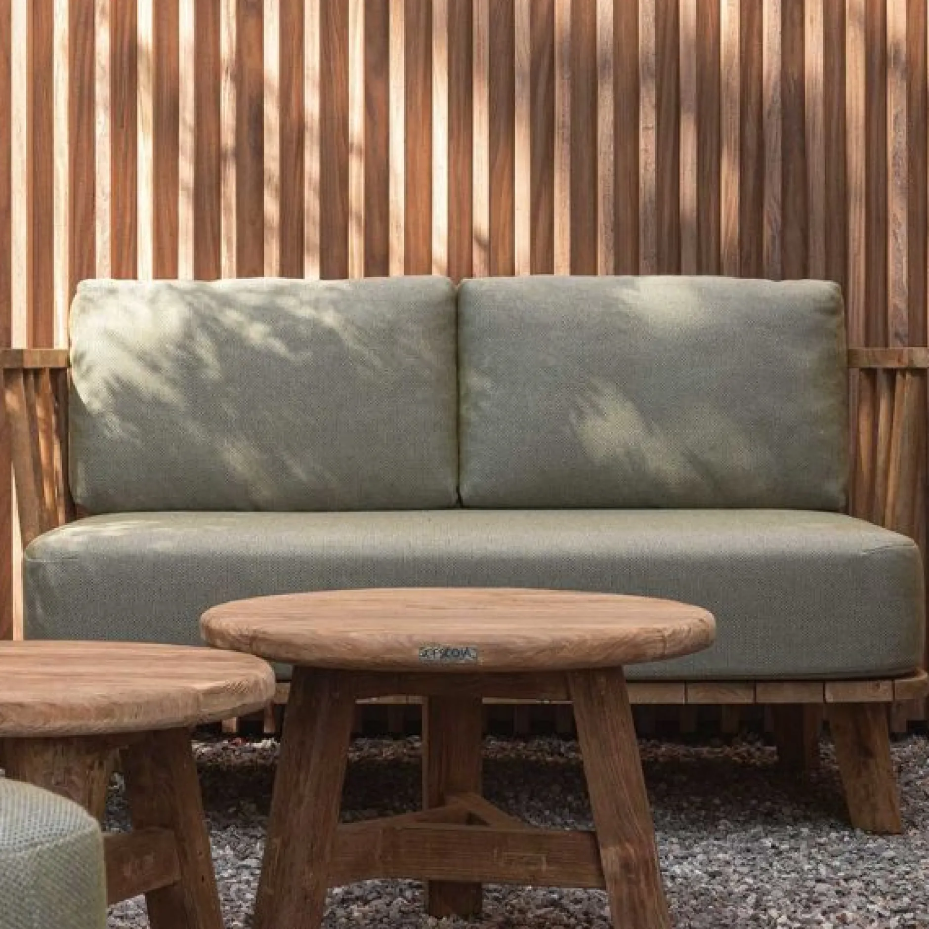 Zweisitzer Gartenbank Casablanca Gescova - Teakholz - 150x70x70 cm - Braun