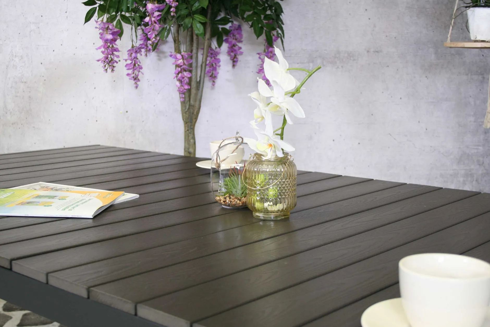 Zweite Chance Gartentisch Jersey 220x100 - anthrazit