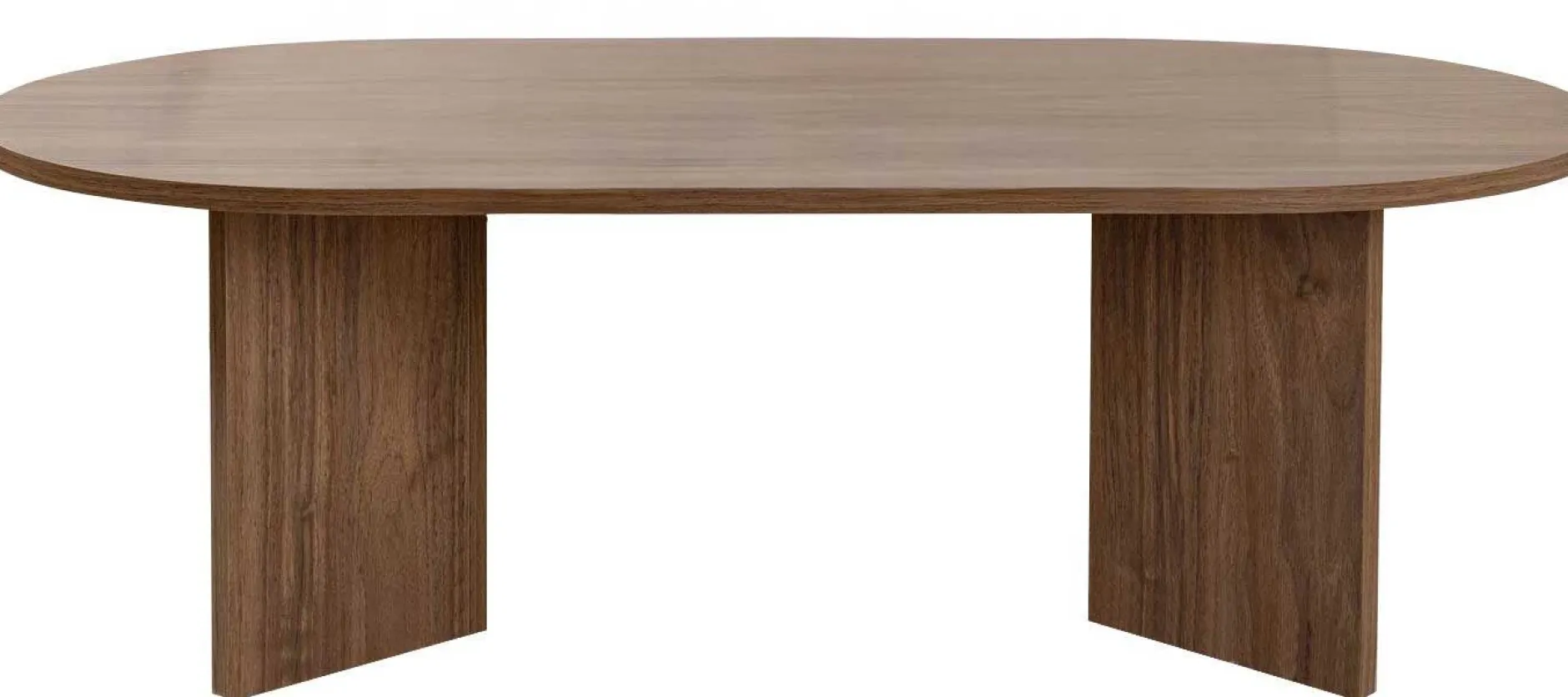 Zweite Chance Ovaler Couchtisch Sable - 119x60x40cm - Nussbaum Dekor